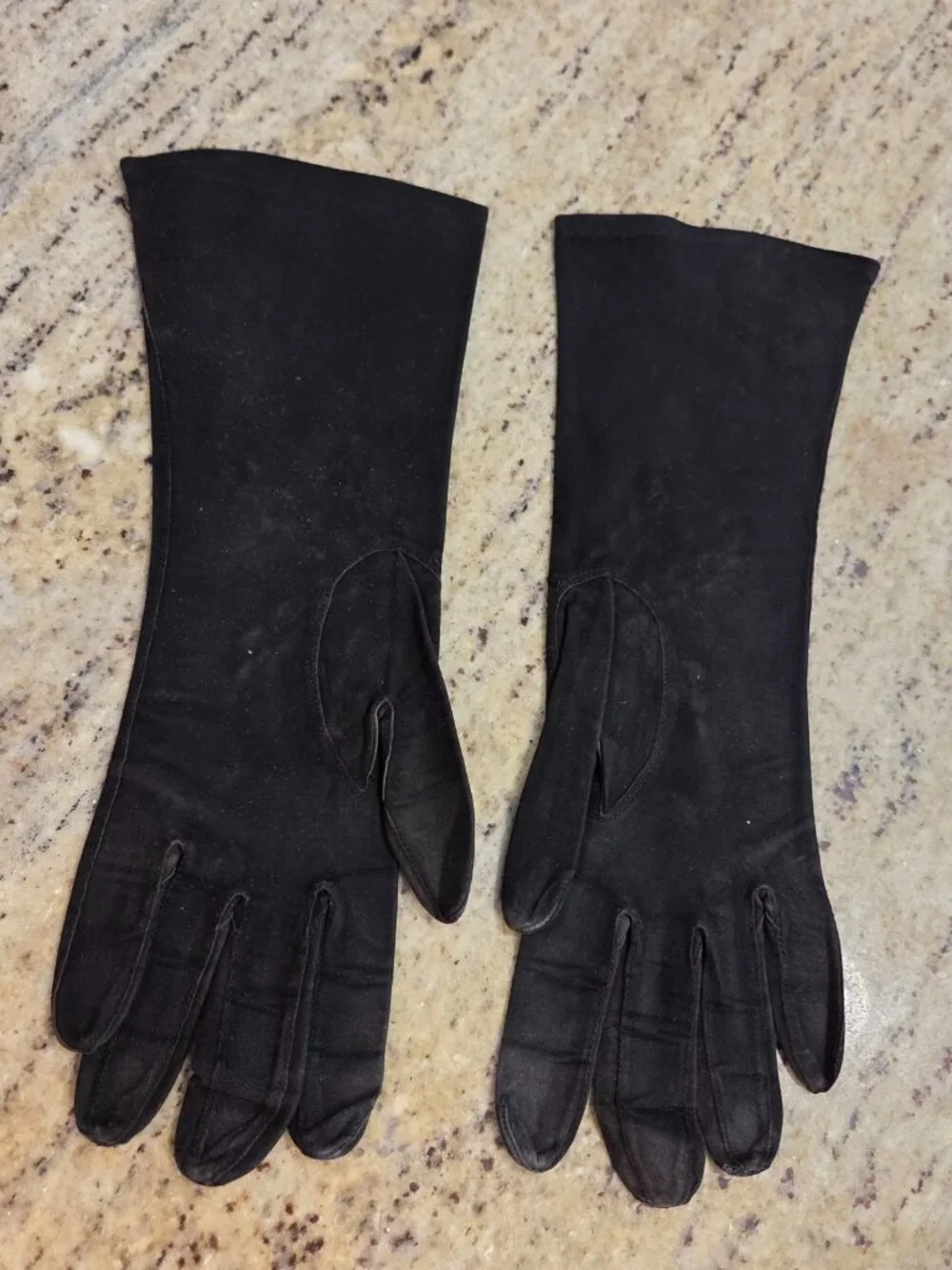 Vintage Womens Size M Black Suede Formal 12